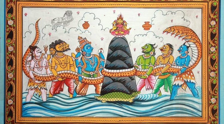 समुद्र मंथन: देवों और दानवों की साझा साधना से उत्पन्न 14 रत्नों की रहस्यगाथा