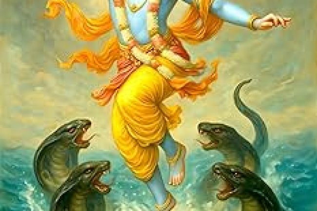 भागवत कथा: गरुड़ के शाप से यमुना में छुपे कालिया नाग को श्रीकृष्ण का अभयदान